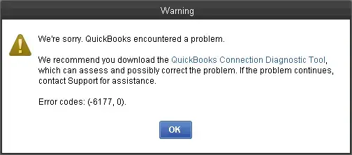 QuickBooks Error 6177 0 Screenshot