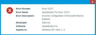 QuickBooks Error 15271 Screenshot